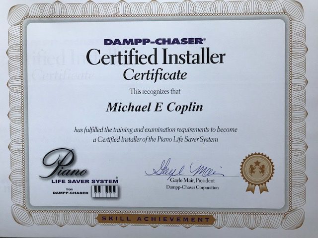 Dampp-Chaser Certificate